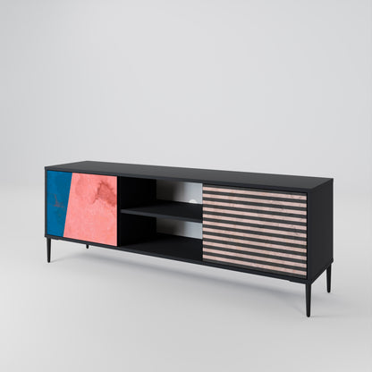 GLAMOROUS STRIPE 2-türiges TV-Lowboard