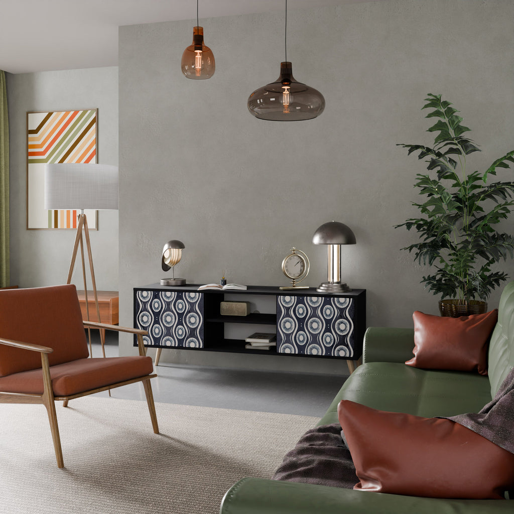 GRAPHITE EYES TV-Lowboard mit 2 Türen in Schwarz