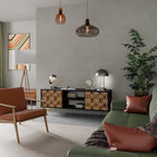 BROWN EYES TV-Lowboard mit 2 Türen in Schwarz