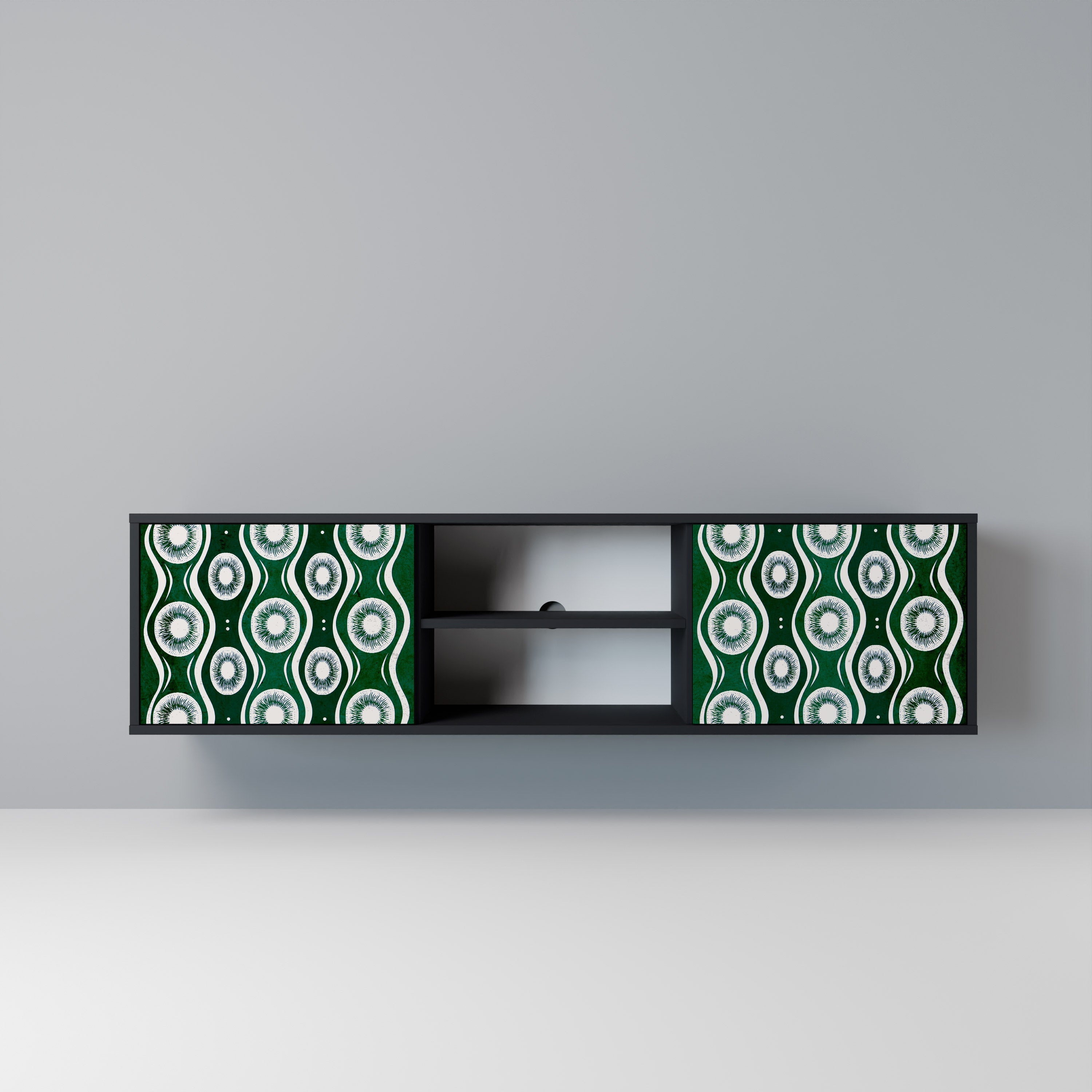 GREEN EYES TV-Lowboard mit 2 Türen in Schwarz