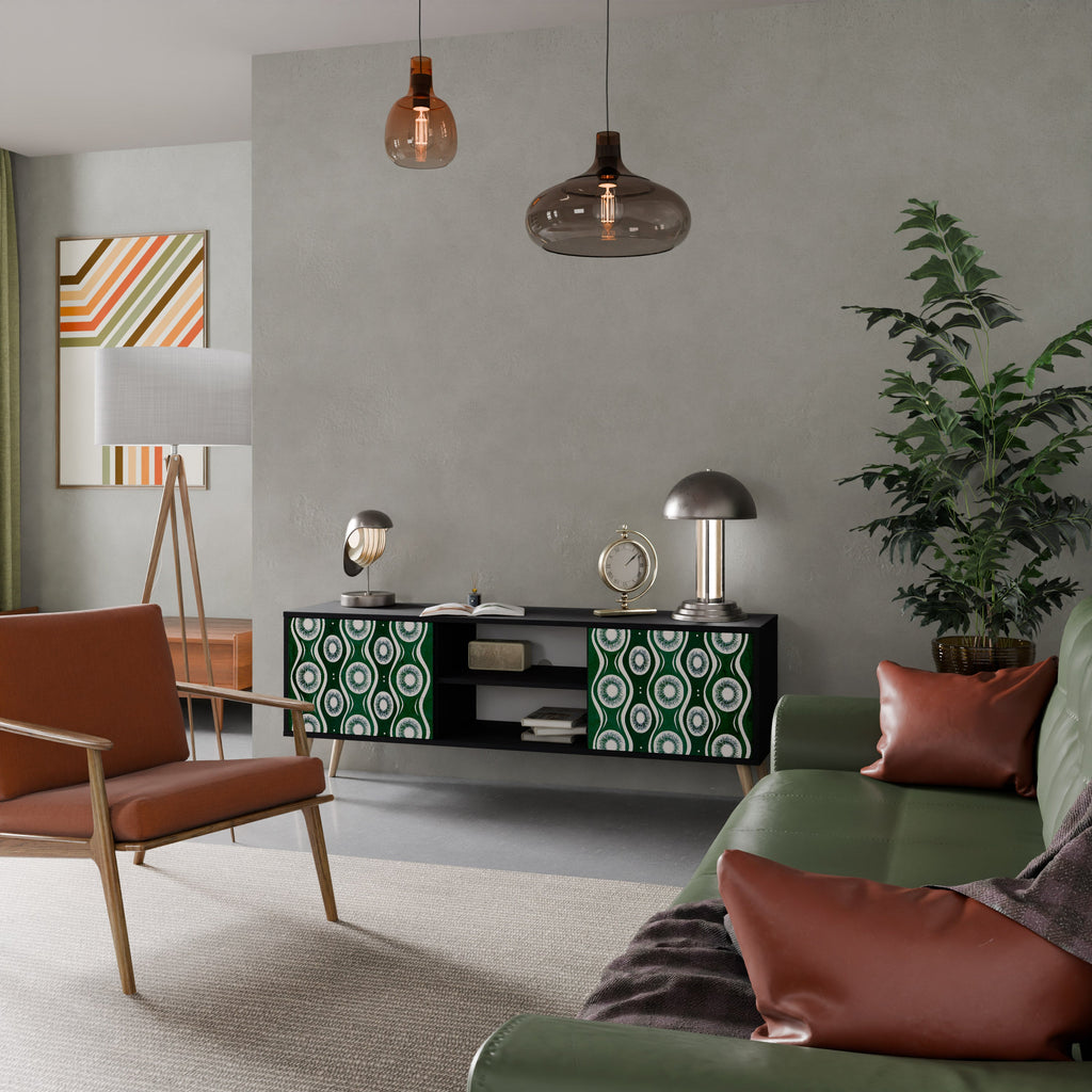 GREEN EYES TV-Lowboard mit 2 Türen in Schwarz