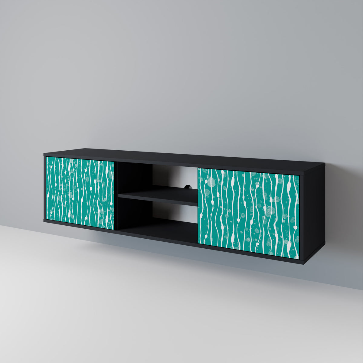 TURQUOISE RAIN 2-türiges TV-Lowboard