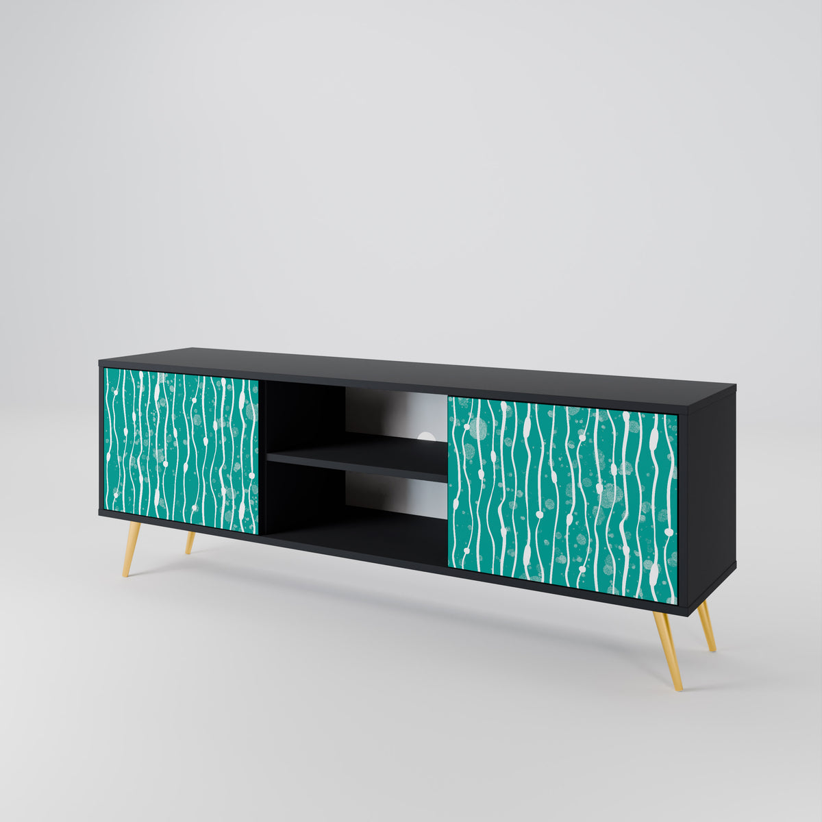 TURQUOISE RAIN 2-türiges TV-Lowboard
