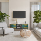 POLYGONS TV-Lowboard mit 2 Türen in Schwarz