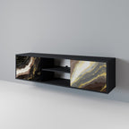 GOLD DUST TV-Lowboard mit 2 Türen in Schwarz