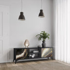 GOLD DUST TV-Lowboard mit 2 Türen in Schwarz