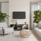 GOLD DUST TV-Lowboard mit 2 Türen in Schwarz