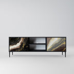 GOLD DUST TV-Lowboard mit 2 Türen in Schwarz