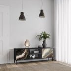 GOLD DUST TV-Lowboard mit 2 Türen in Schwarz