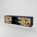 TESSELATE TREASURES TV-Lowboard mit 2 Türen in Schwarz