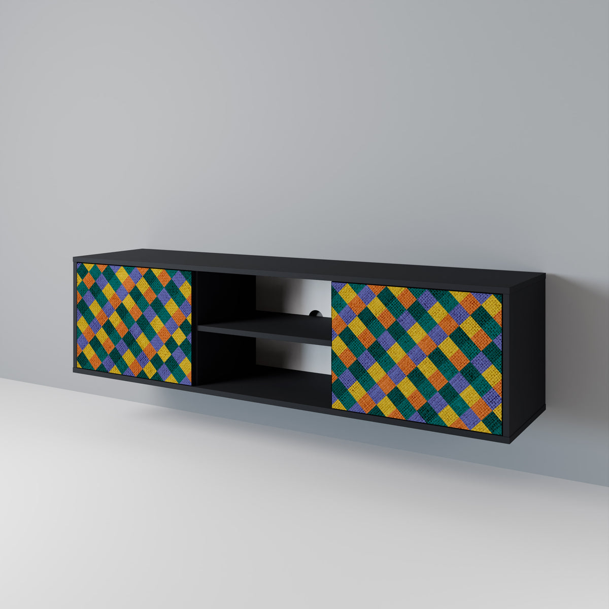 PAINTED SQUARES MIX 2-türiges TV-Lowboard