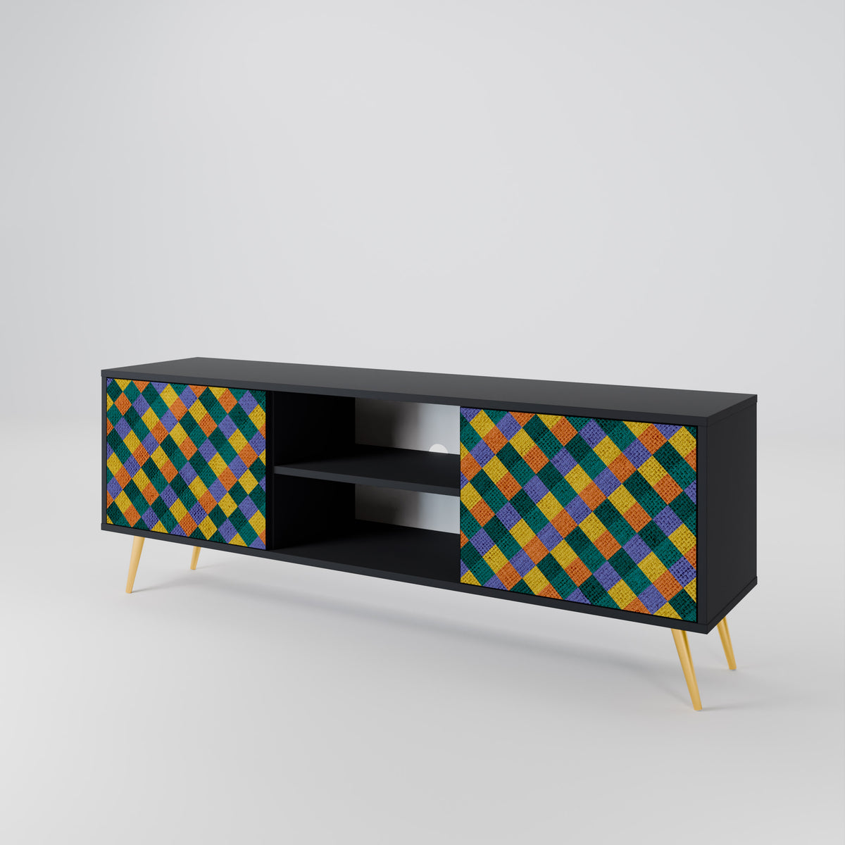 PAINTED SQUARES MIX 2-türiges TV-Lowboard