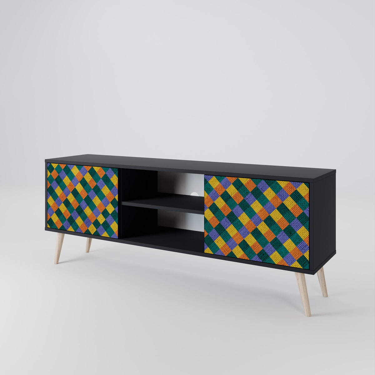 PAINTED SQUARES MIX 2-türiges TV-Lowboard