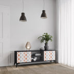 HAZY NOSTALGIA 2-Door TV Stand in Black Finish