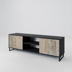 SCREEN ERROR 2-Door TV Stand in Black Finish
