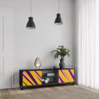 DREAMS COME TRUE 2-Door TV Stand in Black Finish