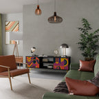 ELECTRIC PATTERNS TV-Lowboard mit 2 Türen in Schwarz