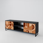 PRISM MOSAIC 2-Door TV Stand in Black Finish
