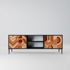 PRISM MOSAIC 2-Door TV Stand in Black Finish