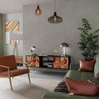 PRISM MOSAIC 2-Door TV Stand in Black Finish