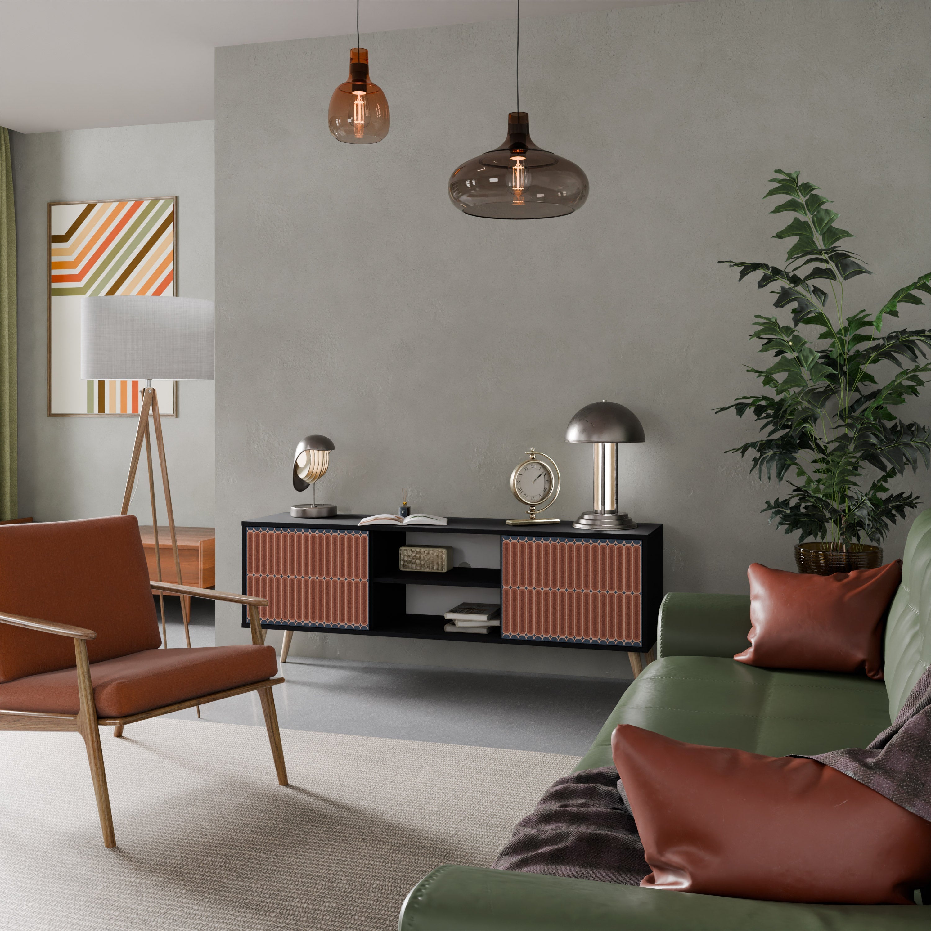 HYPNOTIC GATE TV-Lowboard mit 2 Türen in Schwarz