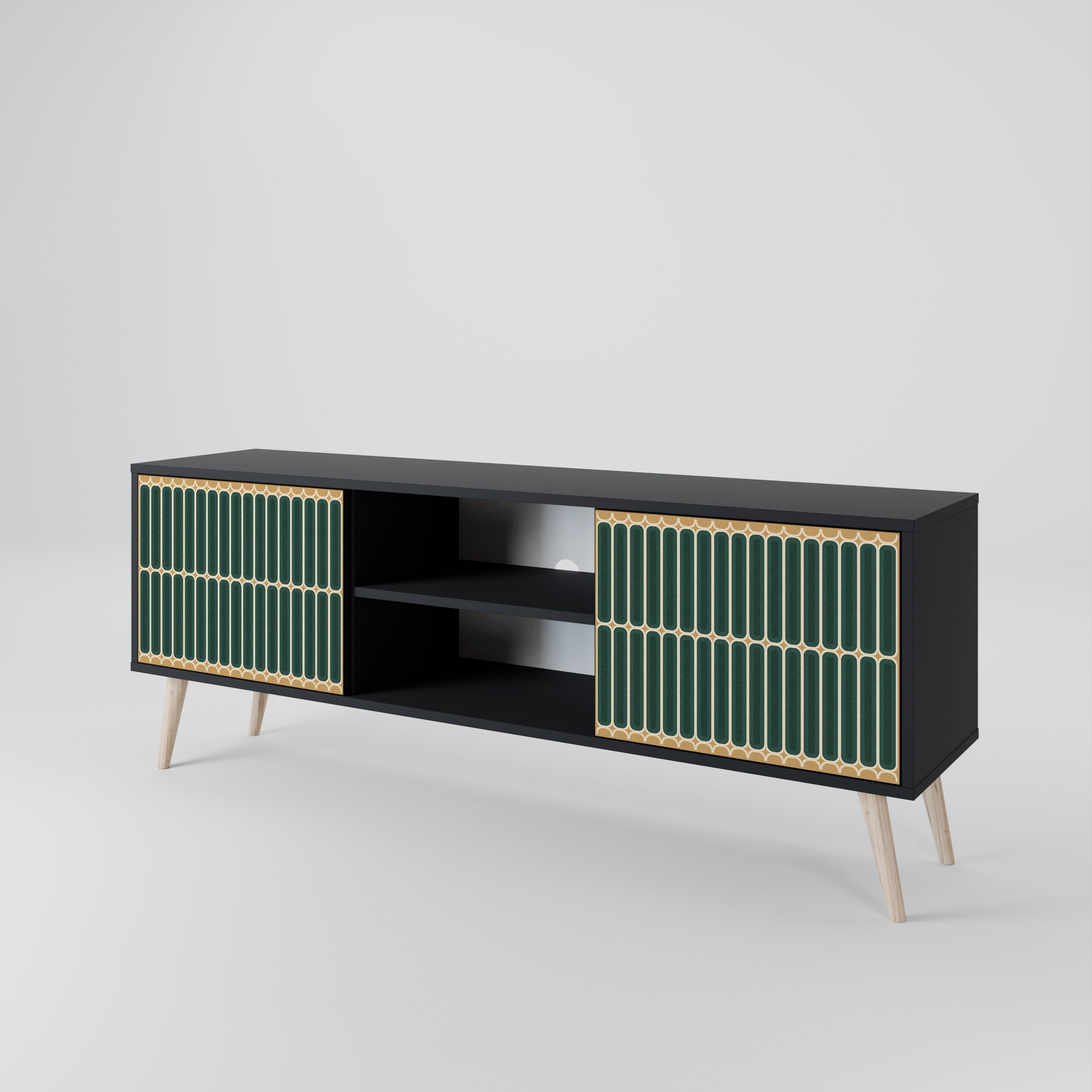 ILUSION GATE TV-Lowboard mit 2 Türen in Schwarz