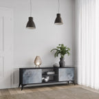 MUTED ARC TV-Lowboard mit 2 Türen in Schwarz