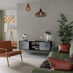 MUTED ARC TV-Lowboard mit 2 Türen in Schwarz