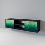 NORTHERN LIGHTS 2-Door TV Stand in Black Finish