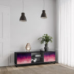 AURORA BOREALIS 2-Door TV Stand in Black Finish