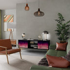 AURORA BOREALIS 2-Door TV Stand in Black Finish