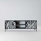 SPLENDID ZEBRA 2-Door TV Stand in Black Finish