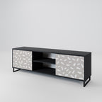 PASSING SECONDS 2-Door TV Stand in Black Finish