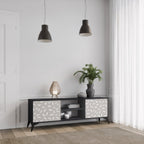 PASSING SECONDS 2-Door TV Stand in Black Finish