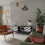 SLIPPING MINUTES 2-Door TV Stand in Black Finish