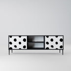 SLIPPING MINUTES 2-Door TV Stand in Black Finish