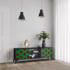 FUNKY SPOTS 2-Door TV Stand in Black Finish