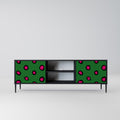 FUNKY SPOTS 2-Door TV Stand in Black Finish