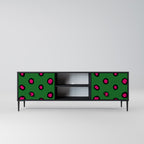 FUNKY SPOTS 2-Door TV Stand in Black Finish
