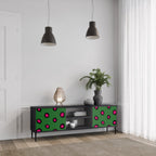 FUNKY SPOTS 2-Door TV Stand in Black Finish