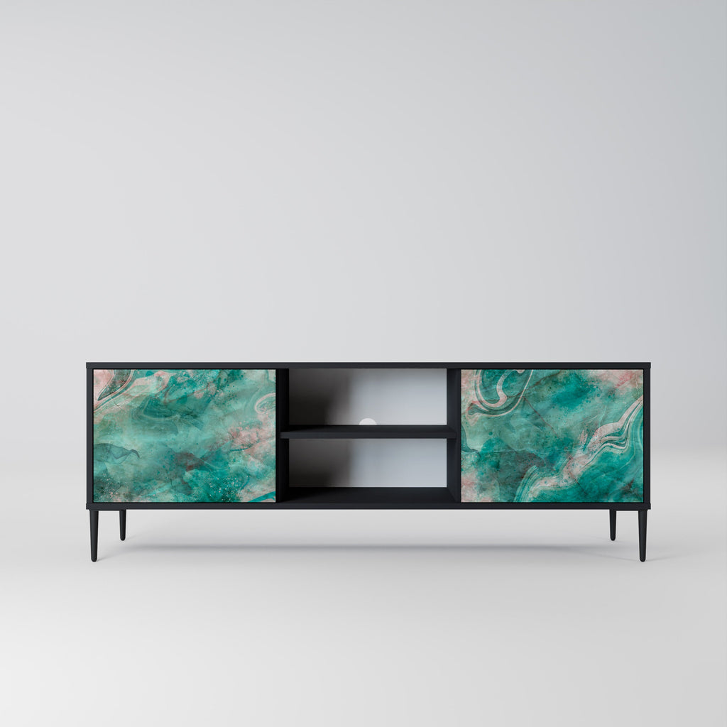 ABSTRACT ALCHEMY 2-türiger TV-Ständer in Schwarz