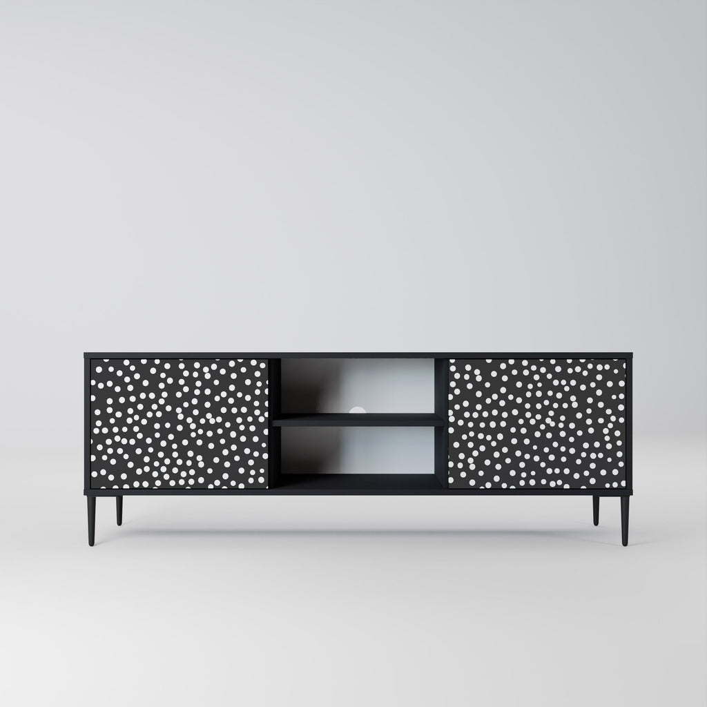 BLINDING LIGHTS 2-Door TV Stand in Black Finish