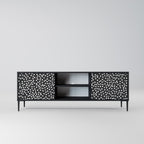 BLINDING LIGHTS 2-Door TV Stand in Black Finish