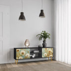 DREAMY MEADOW 2-Door TV Stand in Black Finish