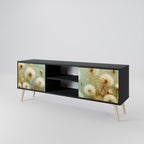 DREAMY MEADOW 2-Door TV Stand in Black Finish