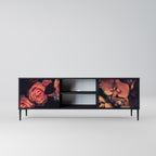 NEVERENDING BLOOM TV-Lowboard mit 2 Türen in Schwarz