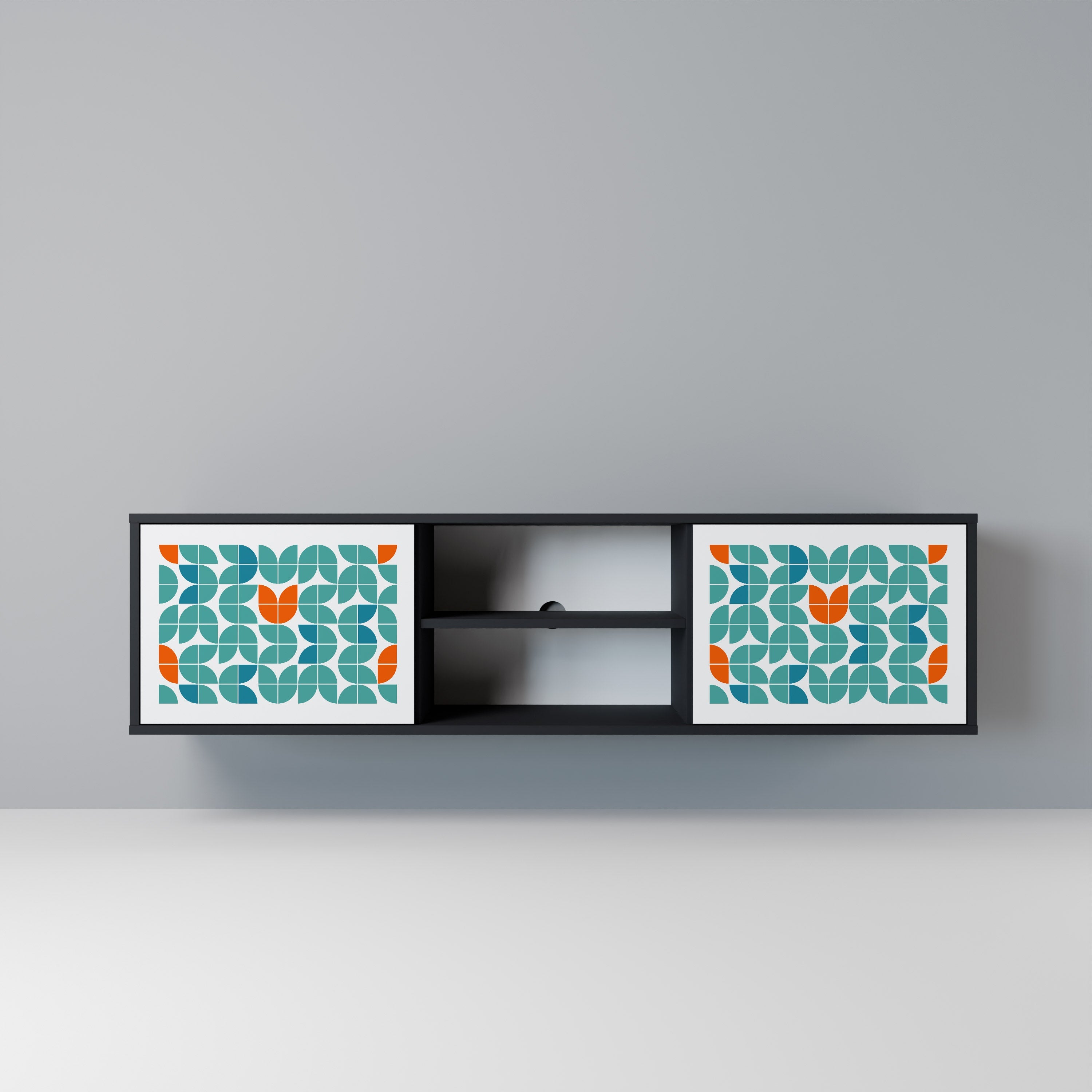 BE THE CHANGE 2-Door TV Stand in Black Finish