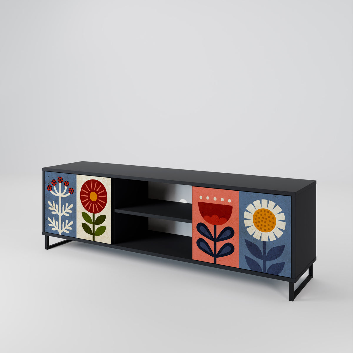 SCANDIC FLOWERET 2-Door TV Cabinet