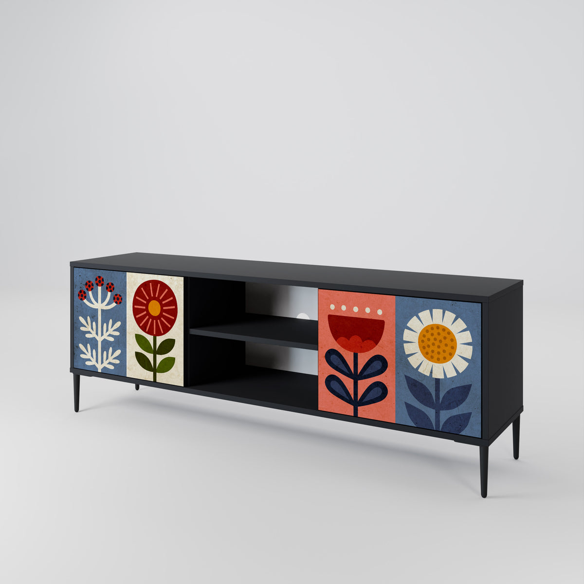SCANDIC FLOWERET 2-Door TV Cabinet