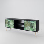 SUCCULENT CLUSTER 2-Door TV Stand in Black Finish